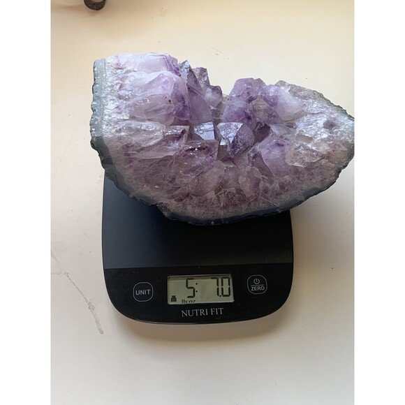 6Lb Lavender Amethyst Cut Geode Quartz Crystal Cluster Two-sided Polish - Picture 4 of 9